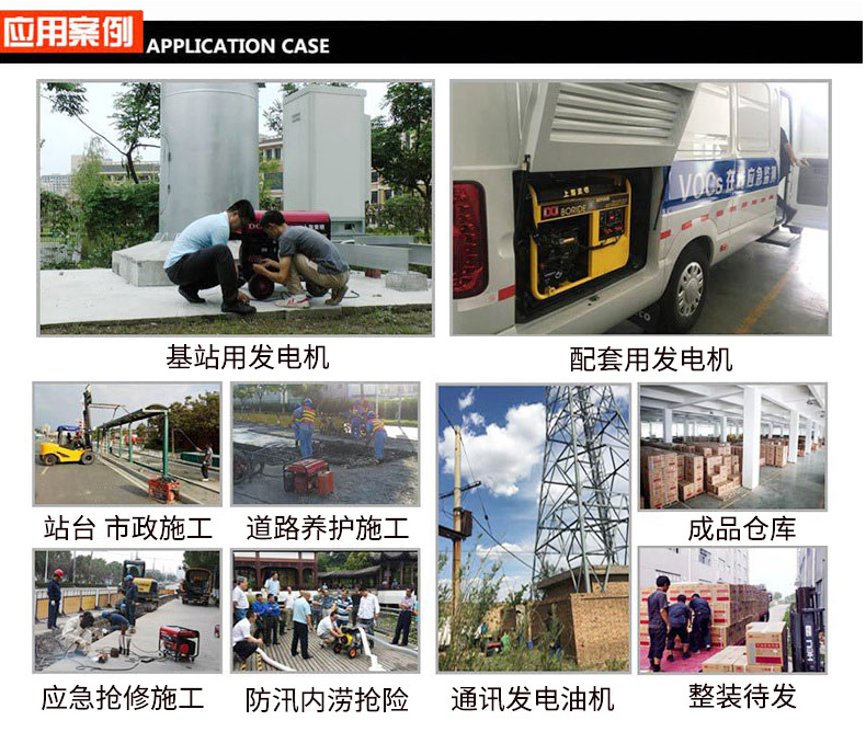 DM係列單三相5kw汽油發電機應用案例