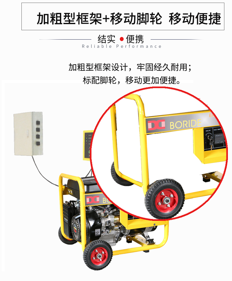 單相6kW無人值守ATS小型汽油發電機組特（tè）點